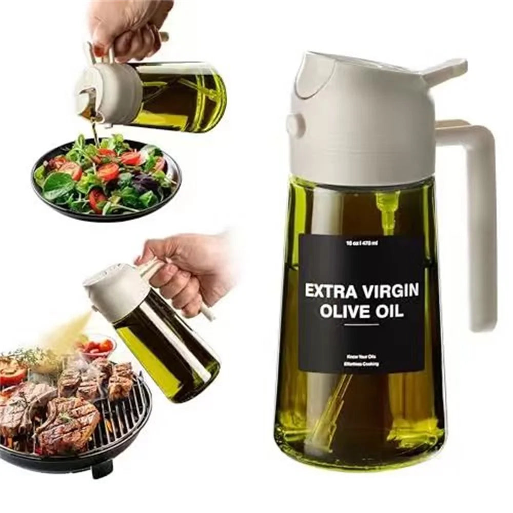 Olive Oil & Vinegar Dispenser with One-Touch Pouring
