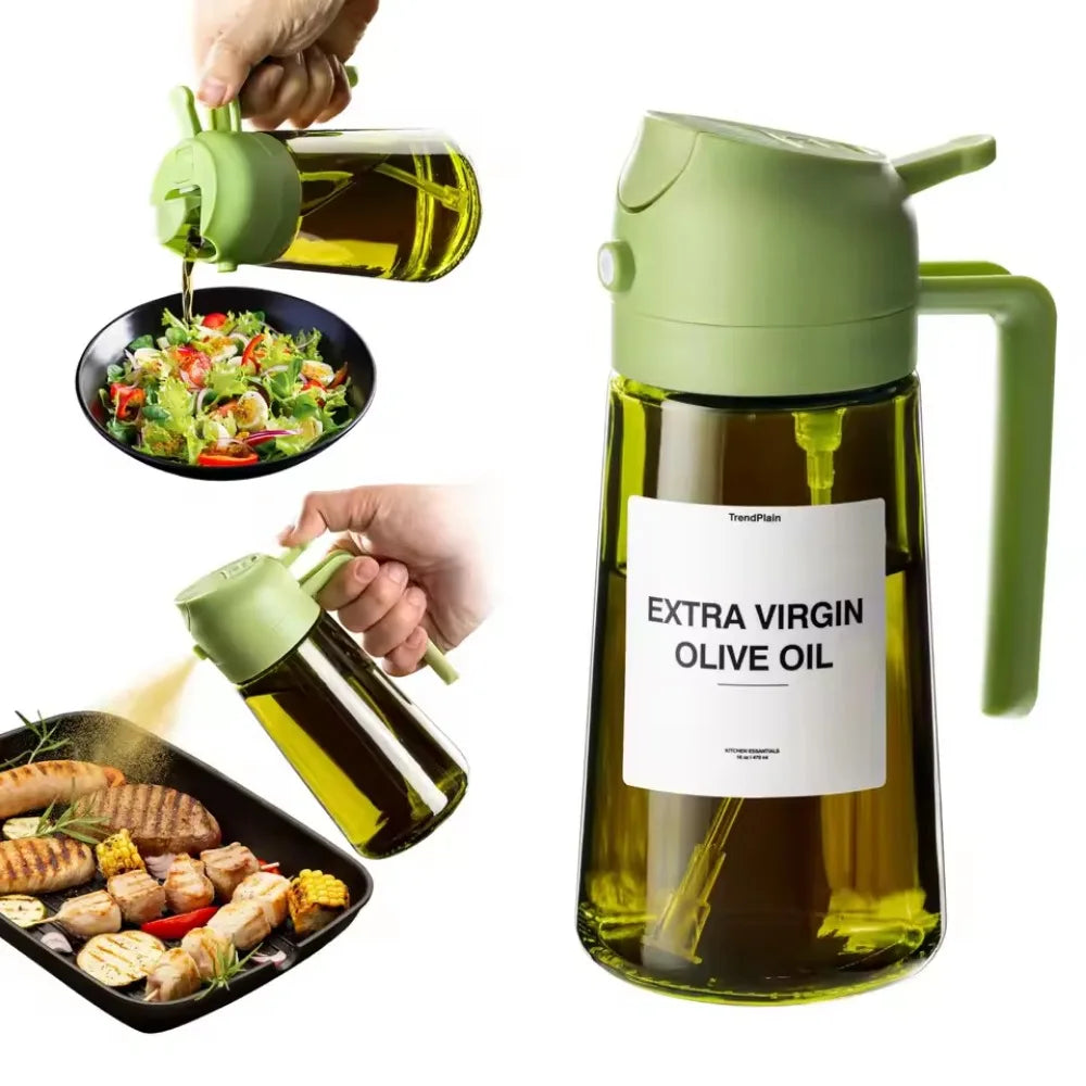 2-in-1 Olive Oil sprayer & Dispenser