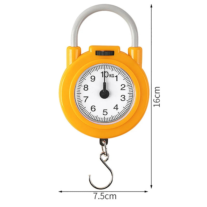 10kg Portable Hanging Mechanical Scale Fish Luggages Kitchen Scale Hanging High Precision Digital Hand Held Spring Scale
