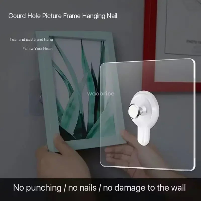 Photo Frame Hooks Storage Rack Screw Holders Door Hanger Self-Adhesive Multi-Function Gadgets Organizer Kitchen Accessorie