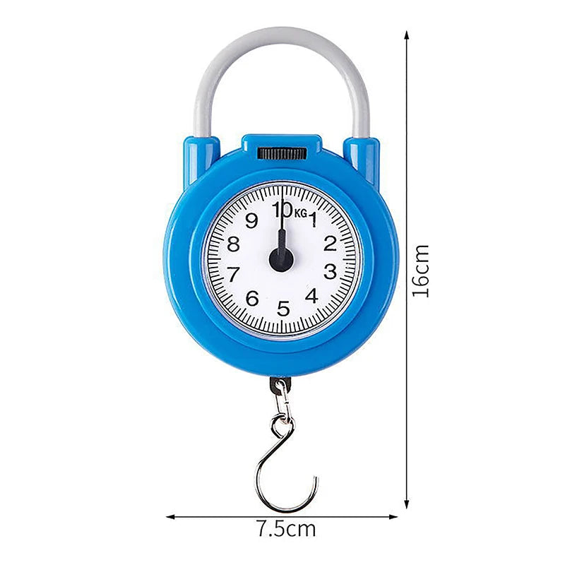 10kg Portable Hanging Mechanical Scale Fish Luggages Kitchen Scale Hanging High Precision Digital Hand Held Spring Scale