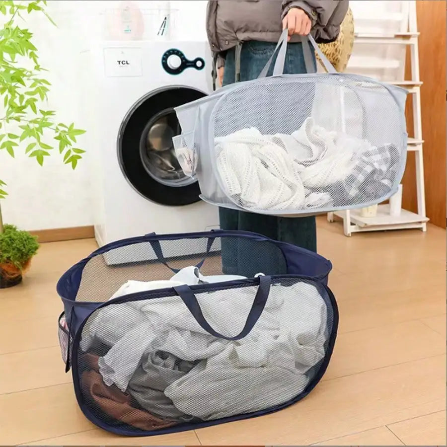 New Foldable Laundry Basket, Large Capacity Storage Laundry Basket, Bathroom Storage Basket. Laundry Hamper, Washing Basket Bathroom Organizer, Basket, Storage Basket, Foldable Laundry Basket