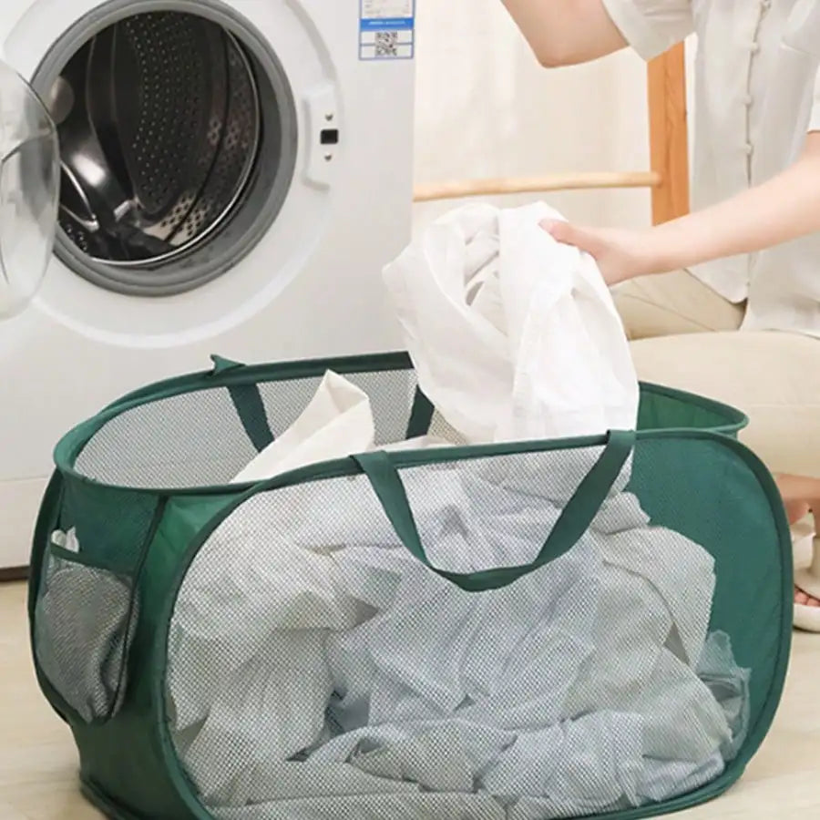 New Foldable Laundry Basket, Large Capacity Storage Laundry Basket, Bathroom Storage Basket. Laundry Hamper, Washing Basket Bathroom Organizer, Basket, Storage Basket, Foldable Laundry Basket
