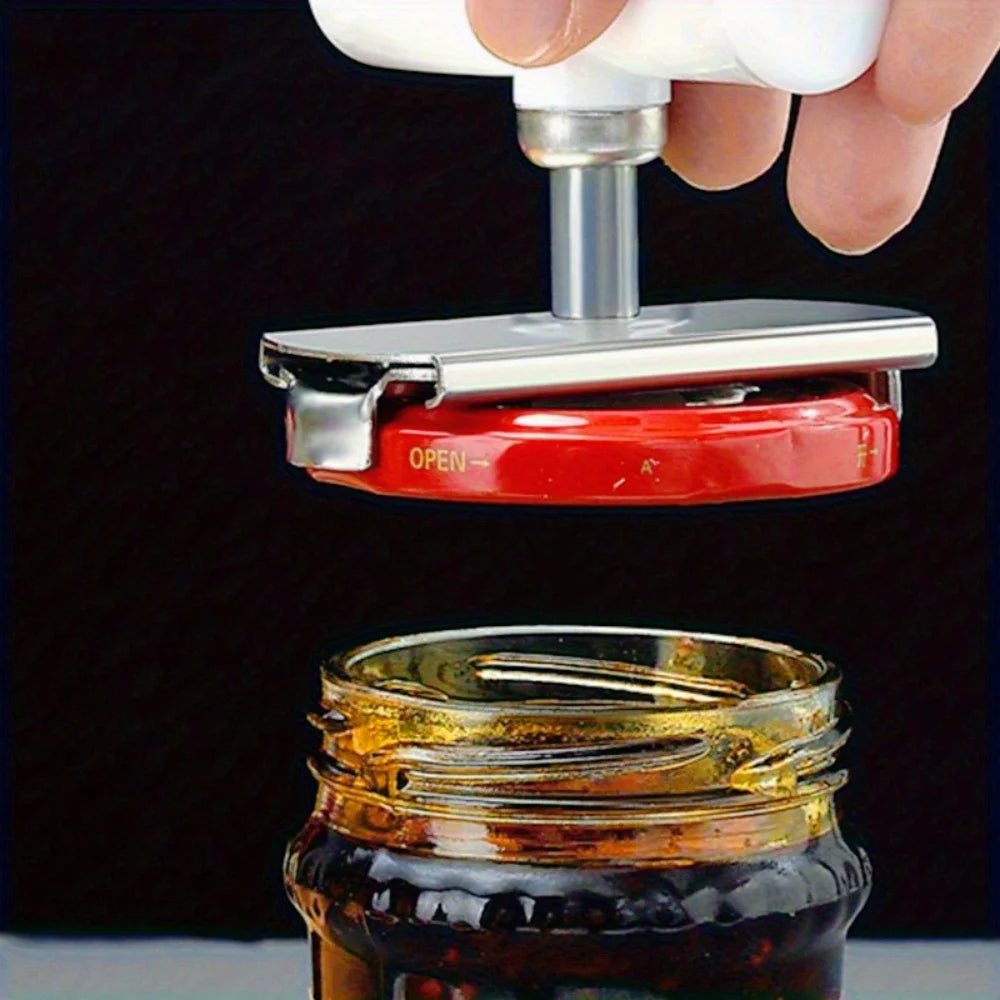 Stainless Steel Multi-Function Bottle Cap Opener Adjustable Jar Lid Screw Can Opener Labor-Saving Kitchen Gadget