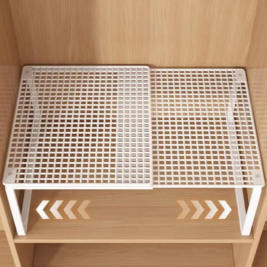 Stackable Telescopic Closet Shelf Retractable Expandable Wardrobe Divider Board  Adjustable Layered Partition Cabinet Organizer