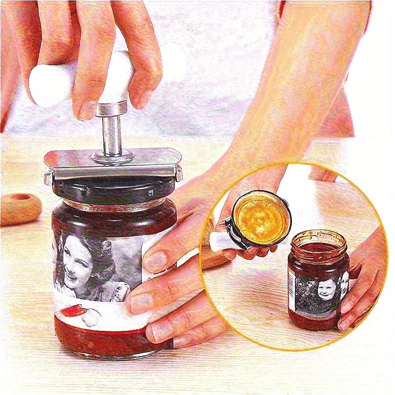 Stainless Steel Multi-Function Bottle Cap Opener Adjustable Jar Lid Screw Can Opener Labor-Saving Kitchen Gadget