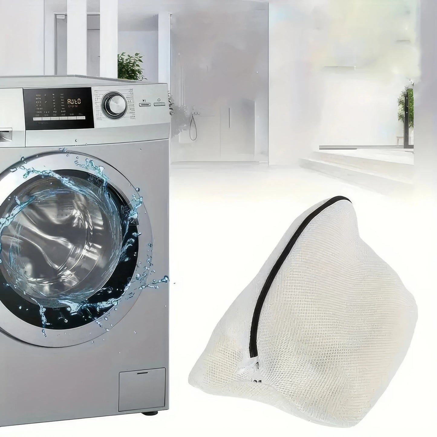 1 White Portable Lazy Shoe Bag, Sturdy and Durable, Reusable, Suitable for Washing Machines and Dryers