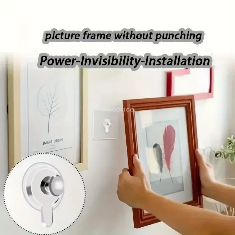 Photo Frame Hooks Storage Rack Screw Holders Door Hanger Self-Adhesive Multi-Function Gadgets Organizer Kitchen Accessorie