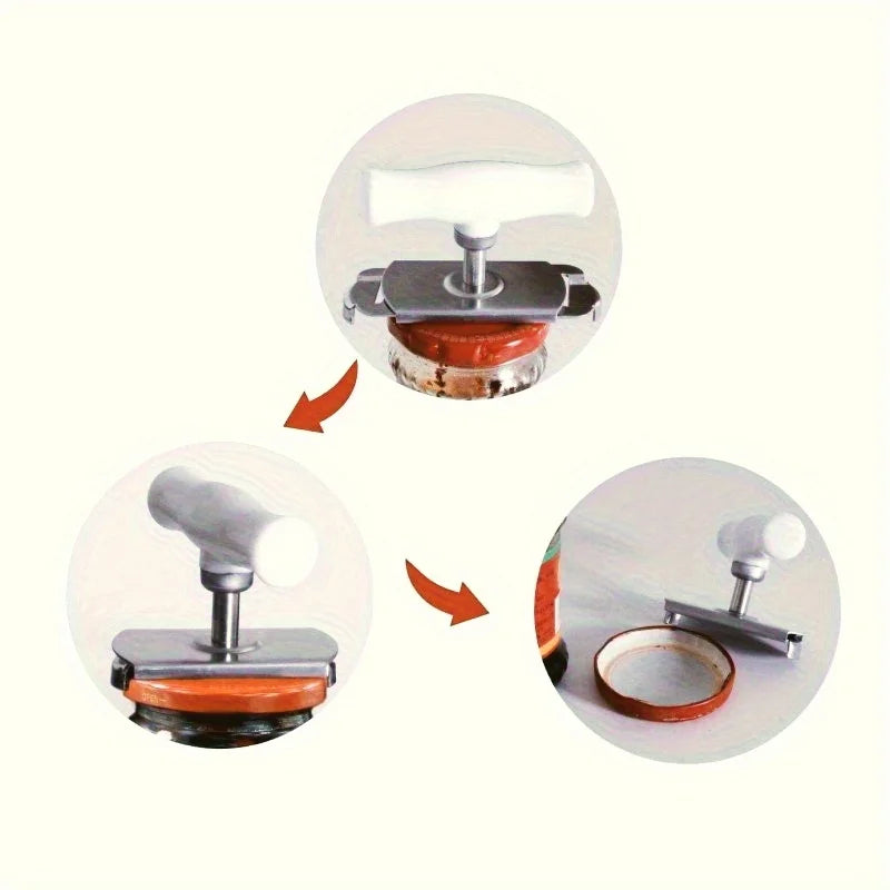 Stainless Steel Multi-Function Bottle Cap Opener Adjustable Jar Lid Screw Can Opener Labor-Saving Kitchen Gadget