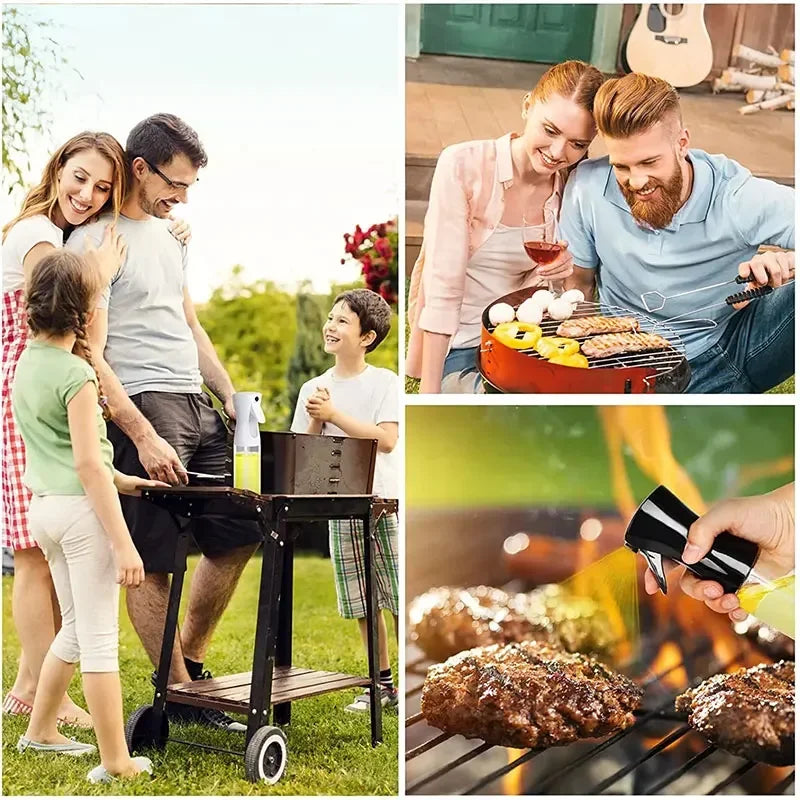 200/300/500m Oil Spray Bottle Kitchen BBQ Cooking Olive Oil Dispenser Camping Baking Empty Vinegar Soy Sauce Sprayer Containers