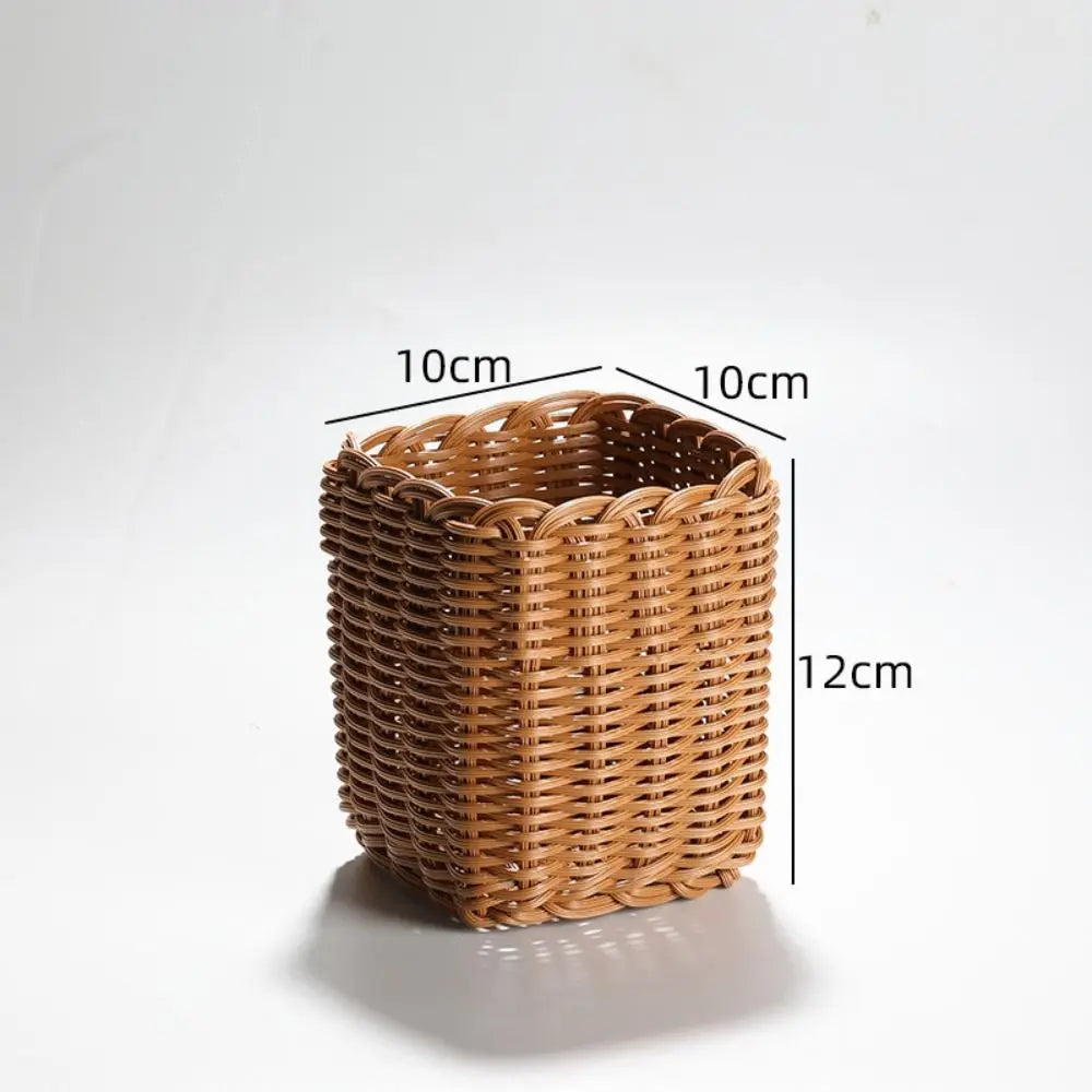 New Hardness Rattan Wicker Woven Serving Baskets Household 10 Styles Handwoven Bread Fruit Vegetables Basket Rattan Basket
