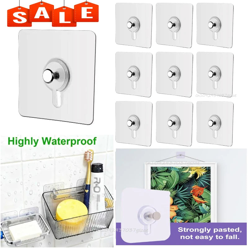 Photo Frame Hooks Storage Rack Screw Holders Door Hanger Self-Adhesive Multi-Function Gadgets Organizer Kitchen Accessorie