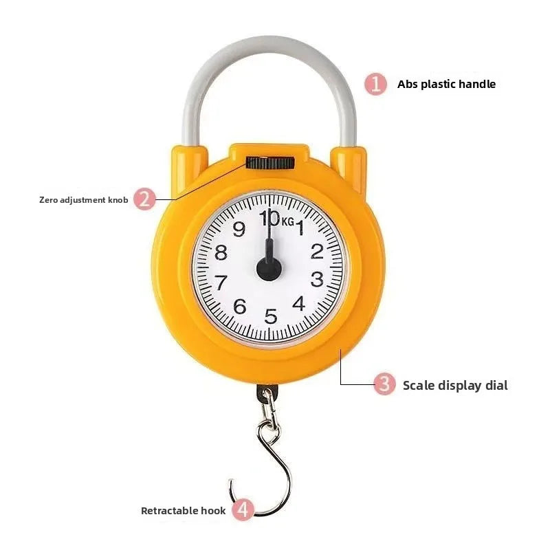 10kg Portable Hanging Mechanical Scale Fish Luggages Kitchen Scale Hanging High Precision Digital Hand Held Spring Scale