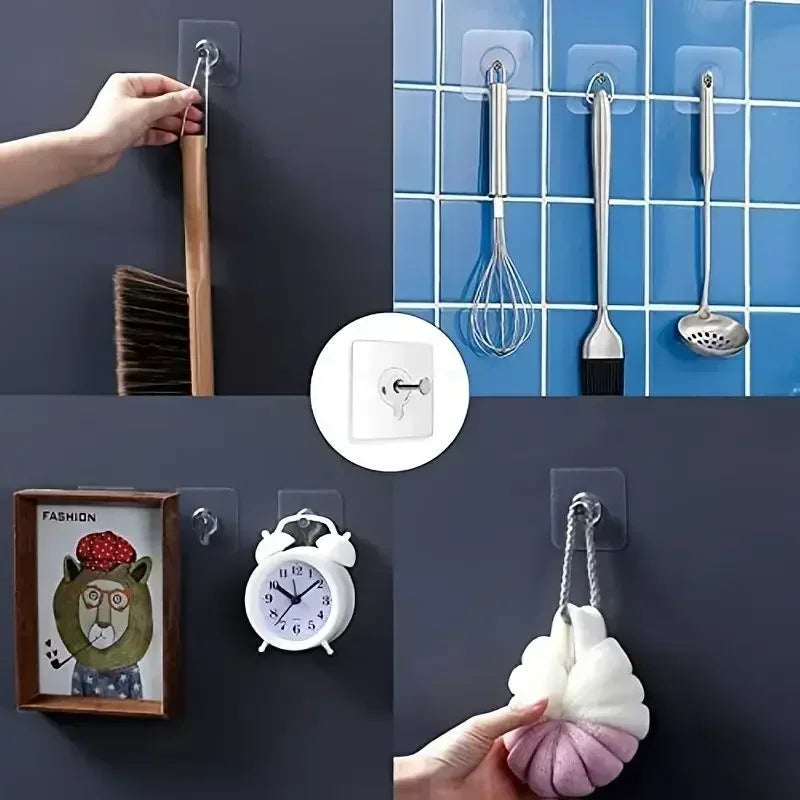 Photo Frame Hooks Storage Rack Screw Holders Door Hanger Self-Adhesive Multi-Function Gadgets Organizer Kitchen Accessorie