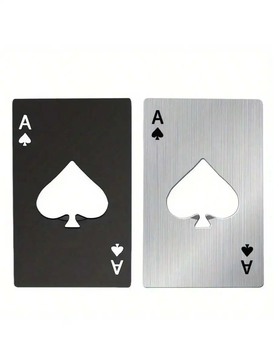 Creative Poker Beer Bottle Opener Spades A Bottle Opener Stainless Steel Beer Opener Personality Wine Opener Outdoor Camping Por