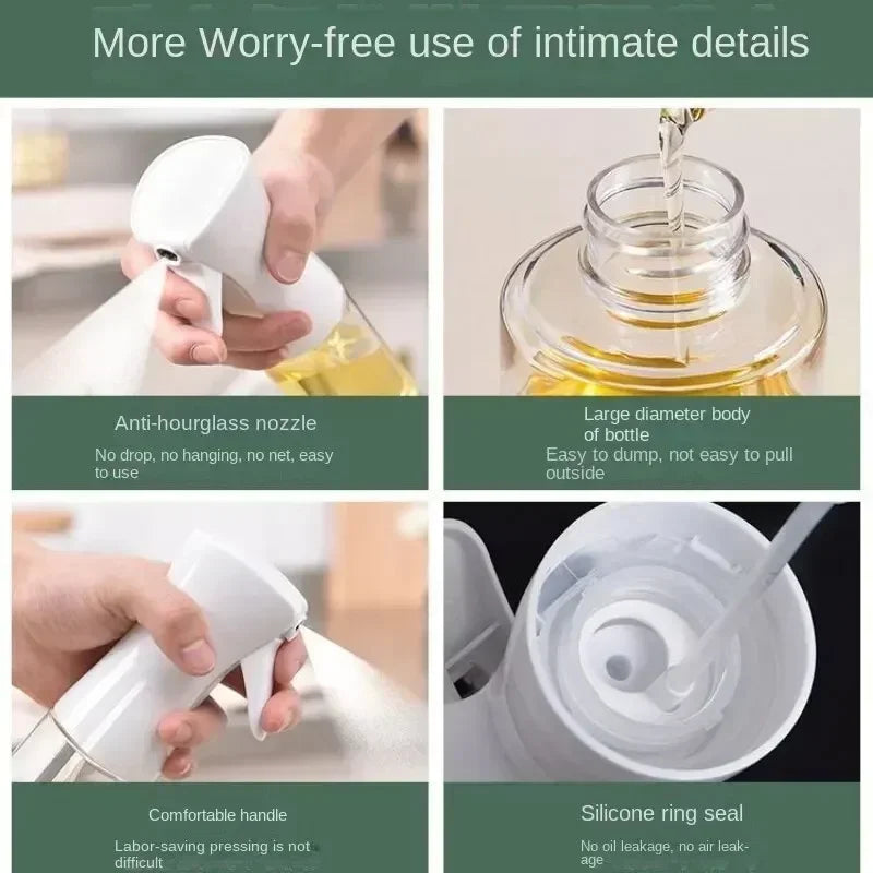 Oil Spray for Cooking Olive Oil Dispenser Plastic Bottle Sprayer Mist-Reusable Food Grade Oil Vinegar Spray Kitchen Accessories