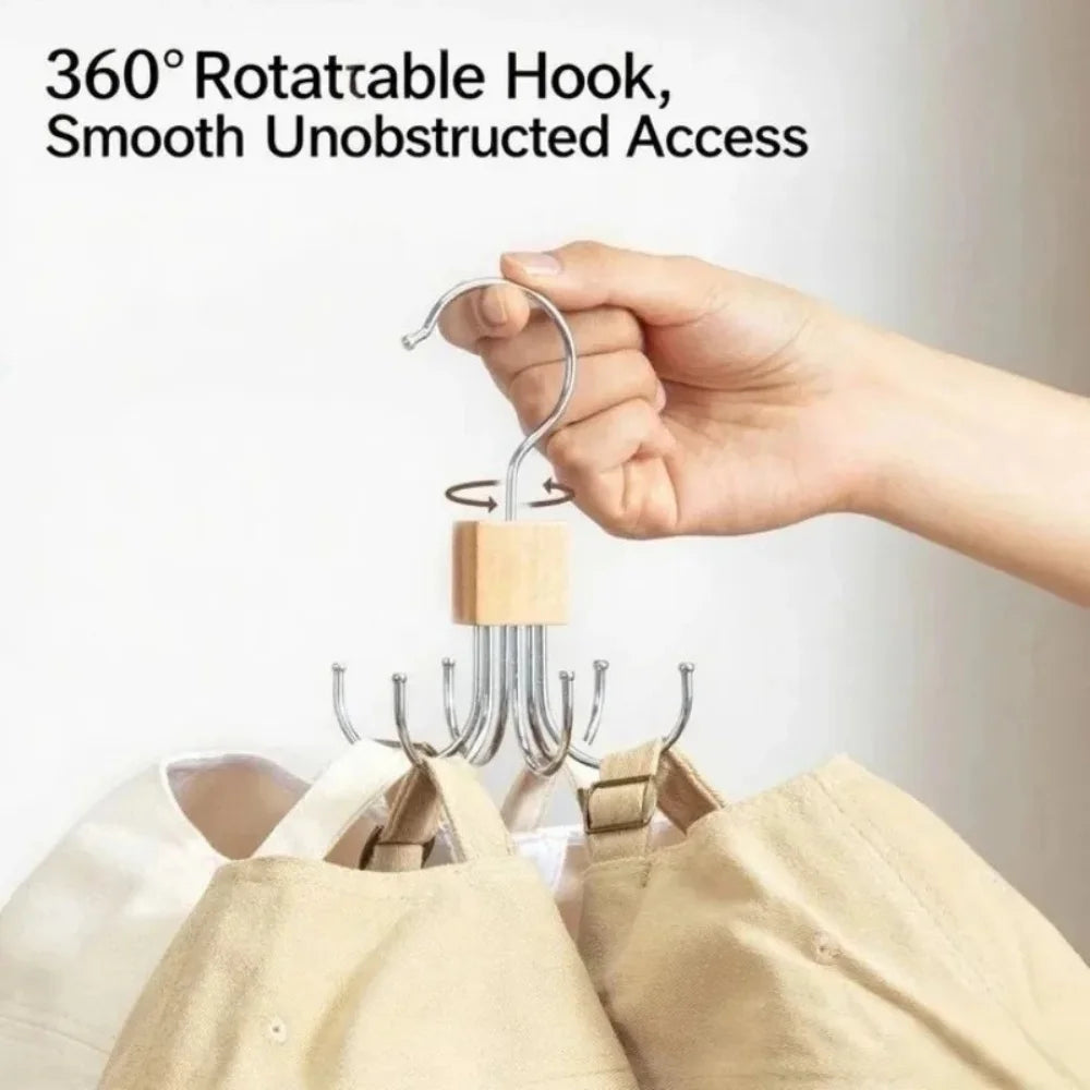 360°Rotating Belt Hanger Hook Durable Belts Rack Organizer for Belts Scarves Bras Ties Home Dorm Storage Hanger Closet Organizer