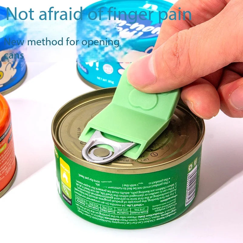 Cute Cat Paw Pet Food Can Opener Easy Ring Pull Opener Tool for Cat Dog Canned Food Protect Nails Ergonomic Kitchen Accessories