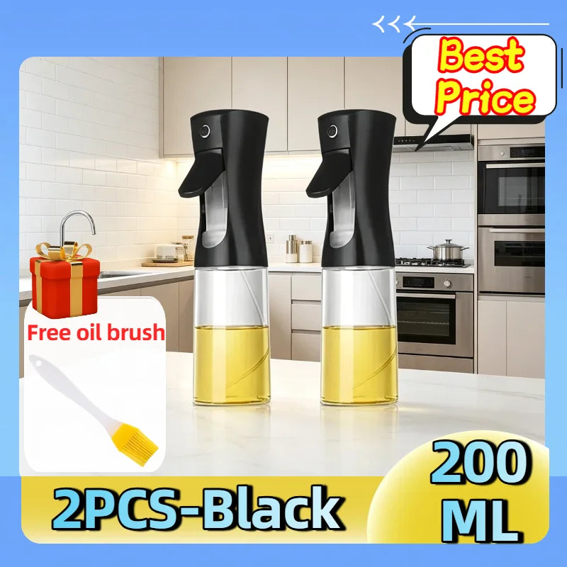 Oil Spray for Cooking Olive Oil Dispenser Plastic Bottle Sprayer Mist-Reusable Food Grade Oil Vinegar Spray Kitchen Accessories