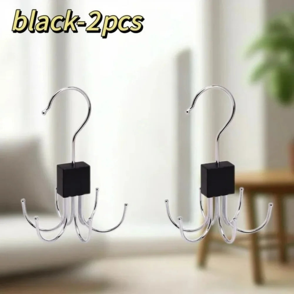 360°Rotating Belt Hanger Hook Durable Belts Rack Organizer for Belts Scarves Bras Ties Home Dorm Storage Hanger Closet Organizer